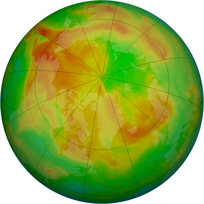 Arctic ozone map for 09 May 1992